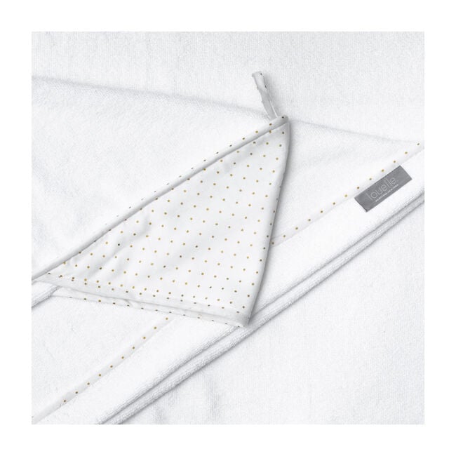 Hooded Towel & Wash Glove, Gold Spot