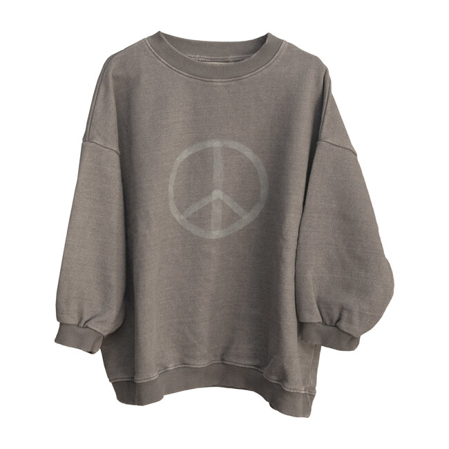 Oversized Peace Sweater, Grey