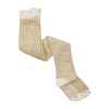 *Exclusive* Ribbed Cotton Tights, Cream Lurex