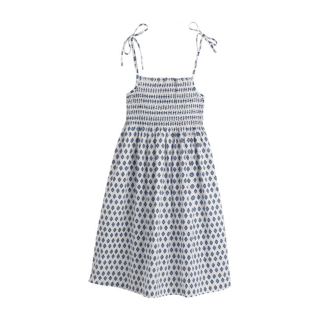 *Exclusive* Scarlett Smocked Dress, Blue Diamond