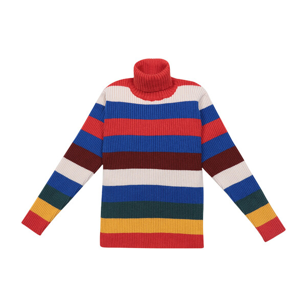 Turtle Neck Jumper, Multicolor Stripes