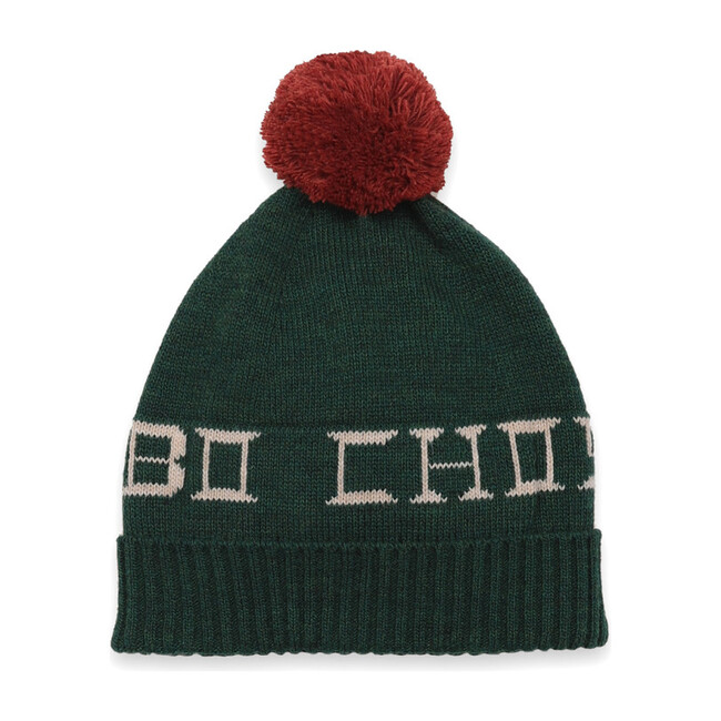 Baby Pompon Beanie, Green
