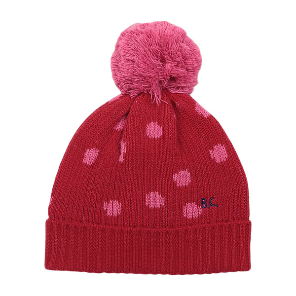 Baby Pompon Beanie, Red