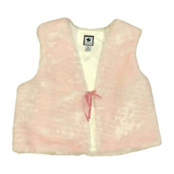 Ainsley Faux Fur Vest, Blush Pink