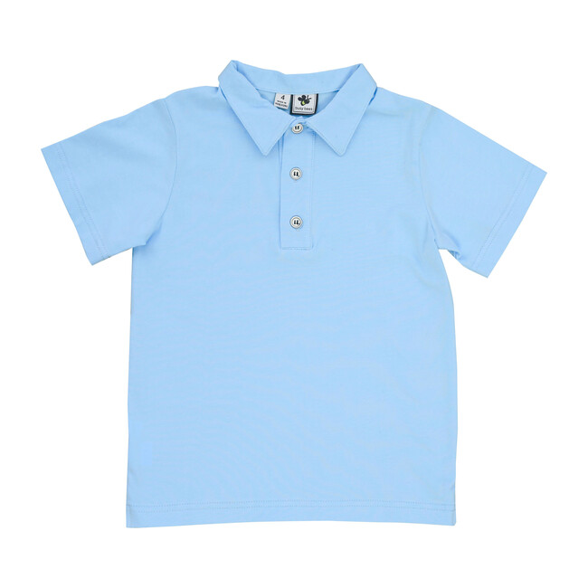 Knit Polo, Sky Blue - Polo Shirts - 1