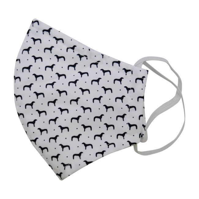 Cotton Face Mask, Navy Puppy