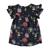Print Dress, Dark Grey - Dresses - 2