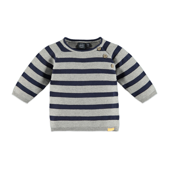Stripes Sweatshirt, Grey Melee