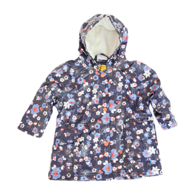 Raincoat with Lining, Navy Flower