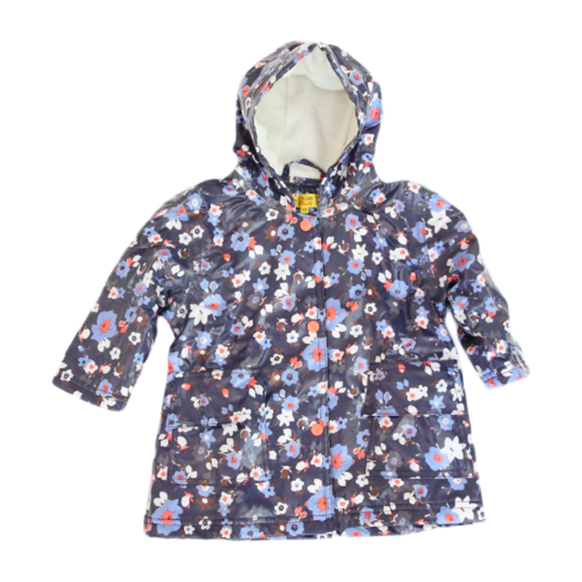 Raincoat with Lining, Navy Flower