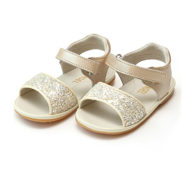 Baby Elise Glitter Open Toe Sandal, Champagne