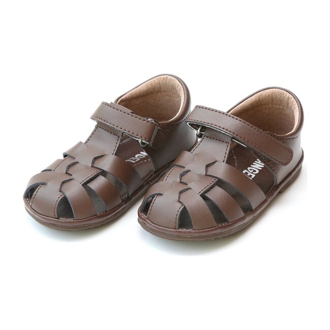 Baby Mack Leather Fisherman Sandal, Brown