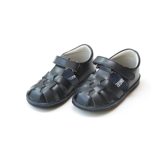 Mack Leather Fisherman Sandal, Navy