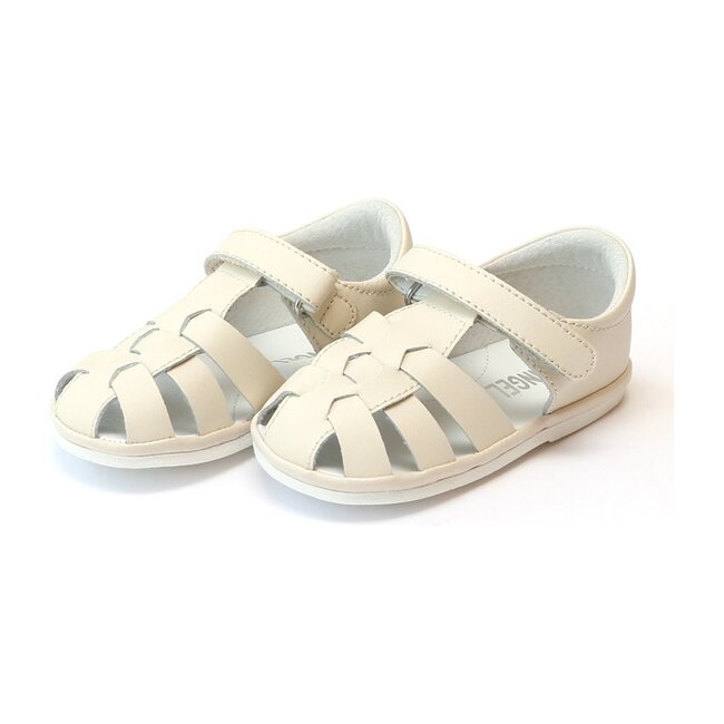 Baby Mack Leather Fisherman Sandal, Beige