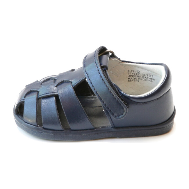 Mack Leather Fisherman Sandal, Navy