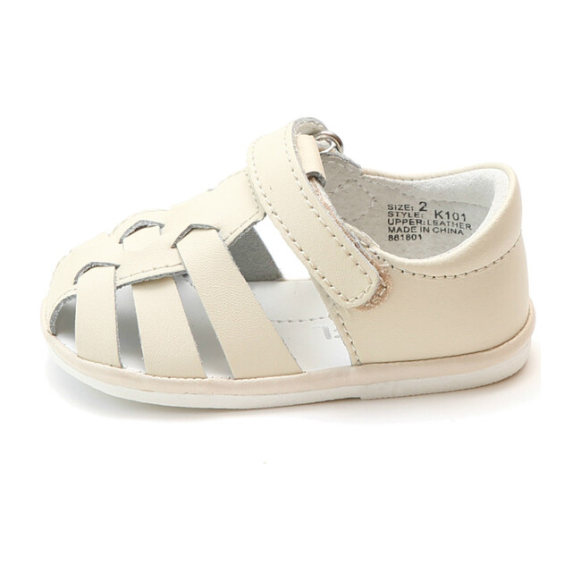 Baby Mack Leather Fisherman Sandal, Beige