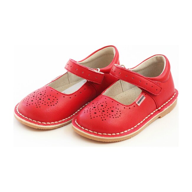 Ollie Stitch Down Leather Mary Jane, Red - Kids Girl Accessories Shoes ...