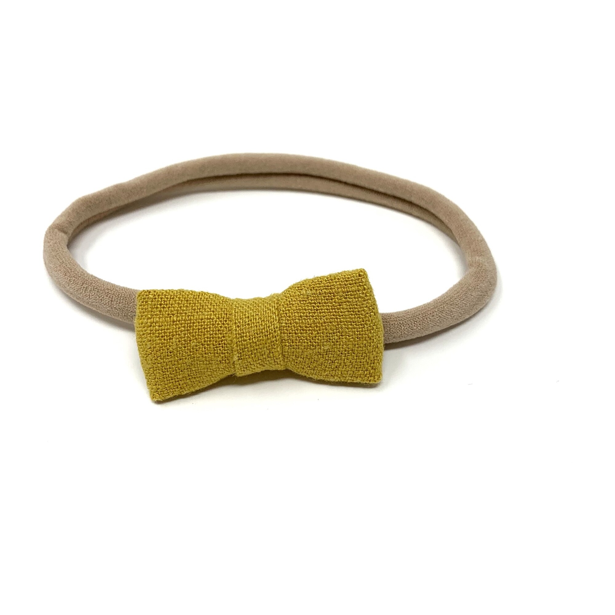 mustard baby bow