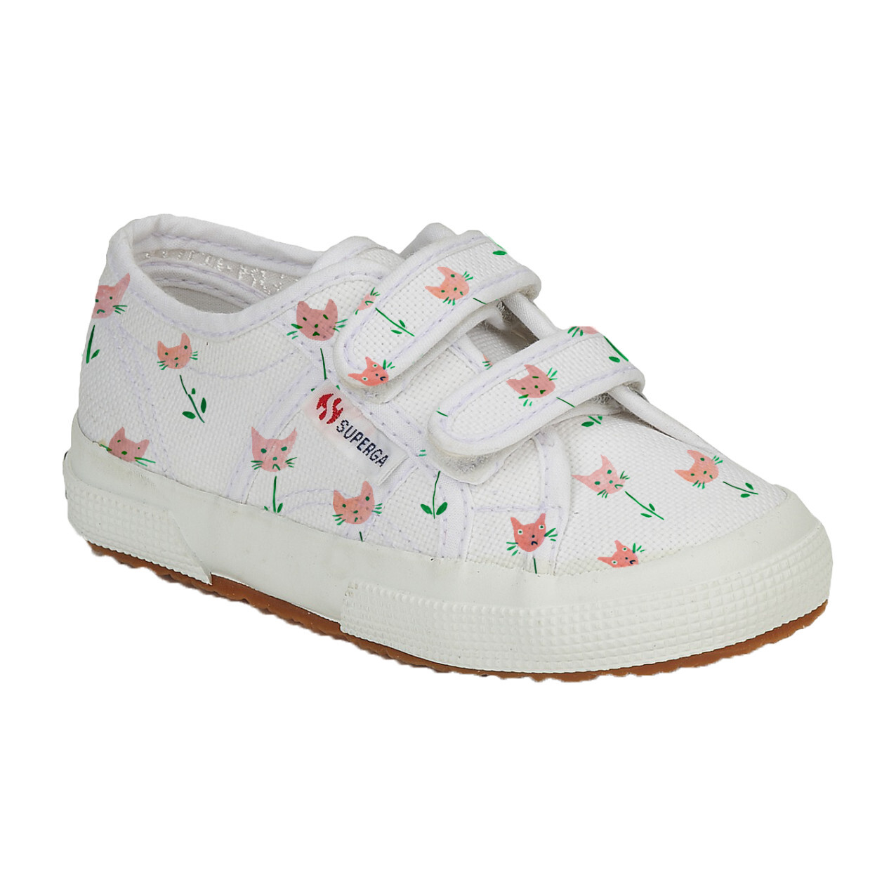 *Exclusive* Canvas Velcro Sneaker, Cat Tulips