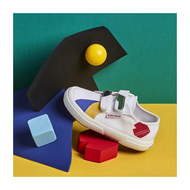 *Exclusive* Canvas Velcro Sneaker, Abstract Shapes