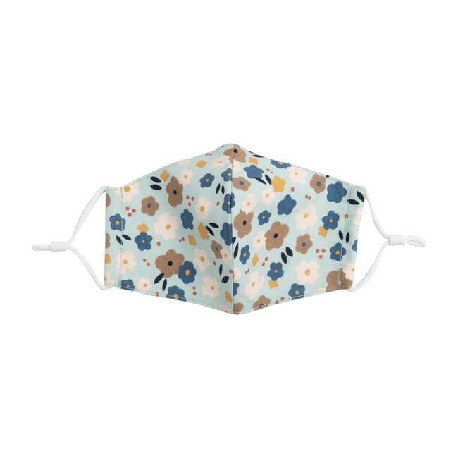 Kids Graphic Flower Mask Bundle, Blue Multi