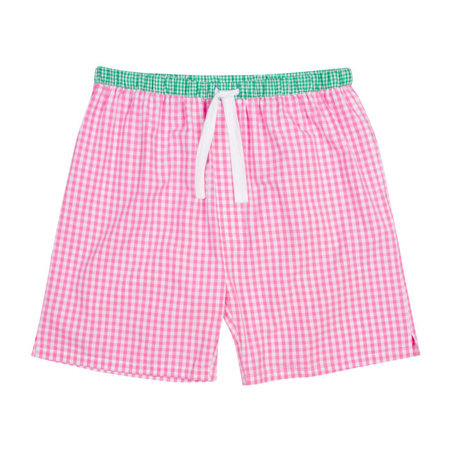 Men's Sleep Shorts, Gingham Pink