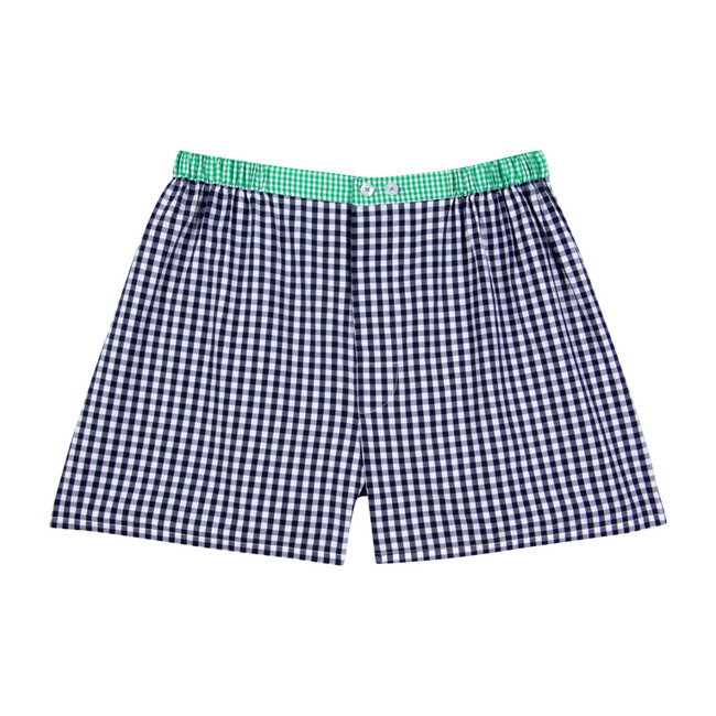 Men's Boxer Shorts, Gingham Blue