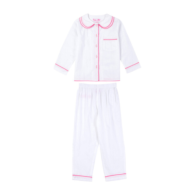 Girls Long Sleeve & Pant Set, White