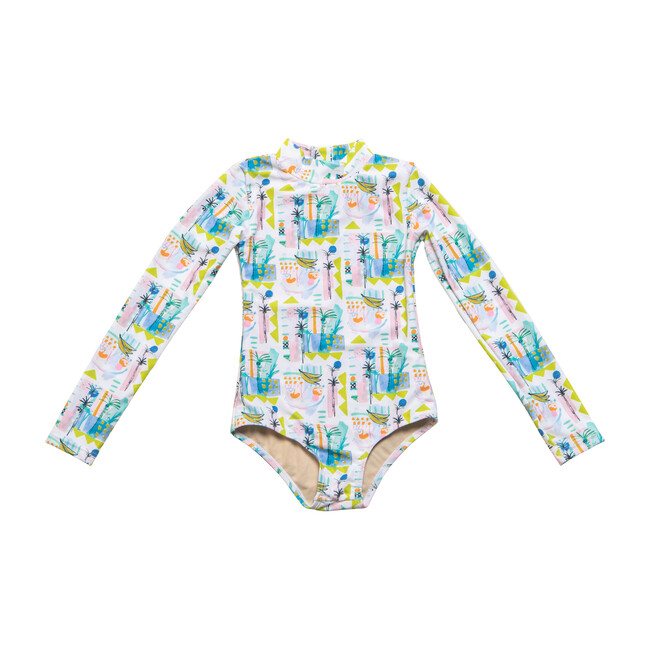 *Exclusive* Mini Kelly Long Sleeve One Piece, Sol Fruit