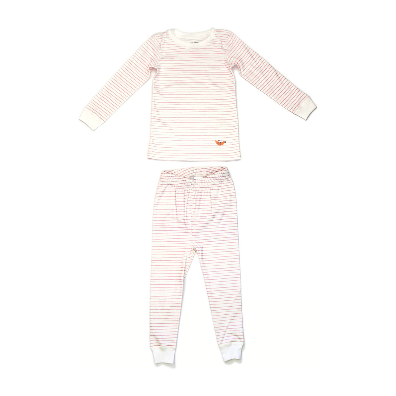 Printed Pajama Set, Pink Stripes