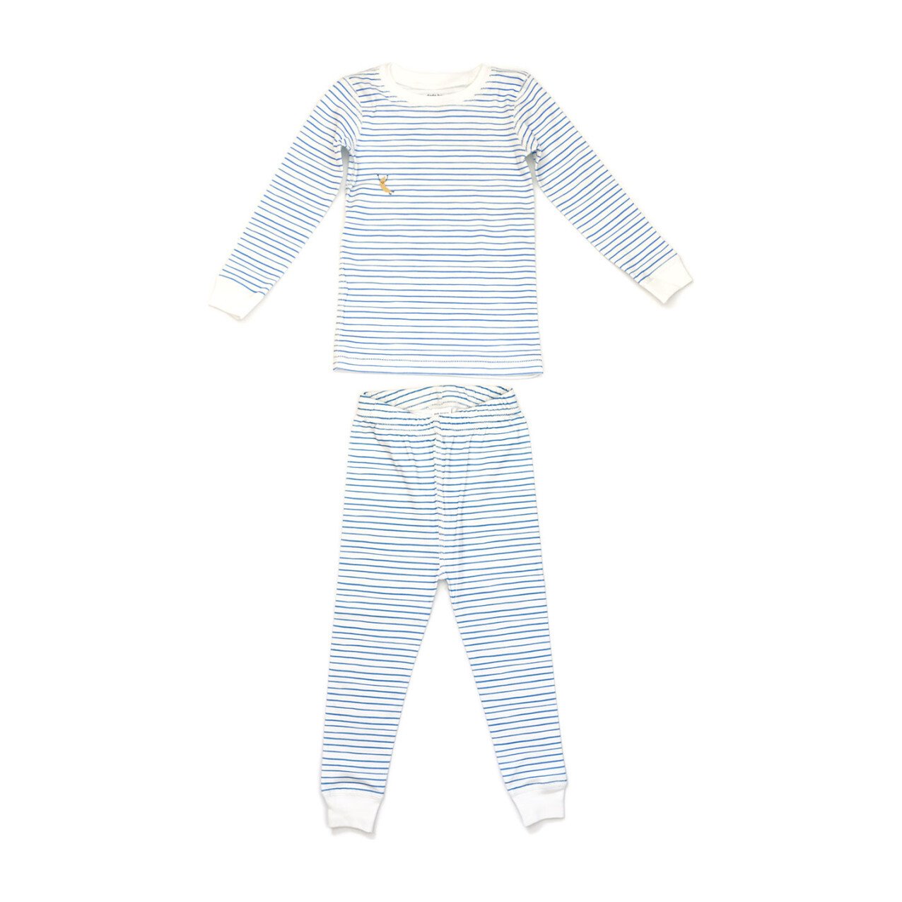 Printed Pajama Set, Blue Stripes