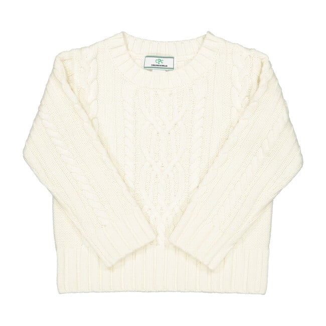 Fishers Cable Sweater, Parchment