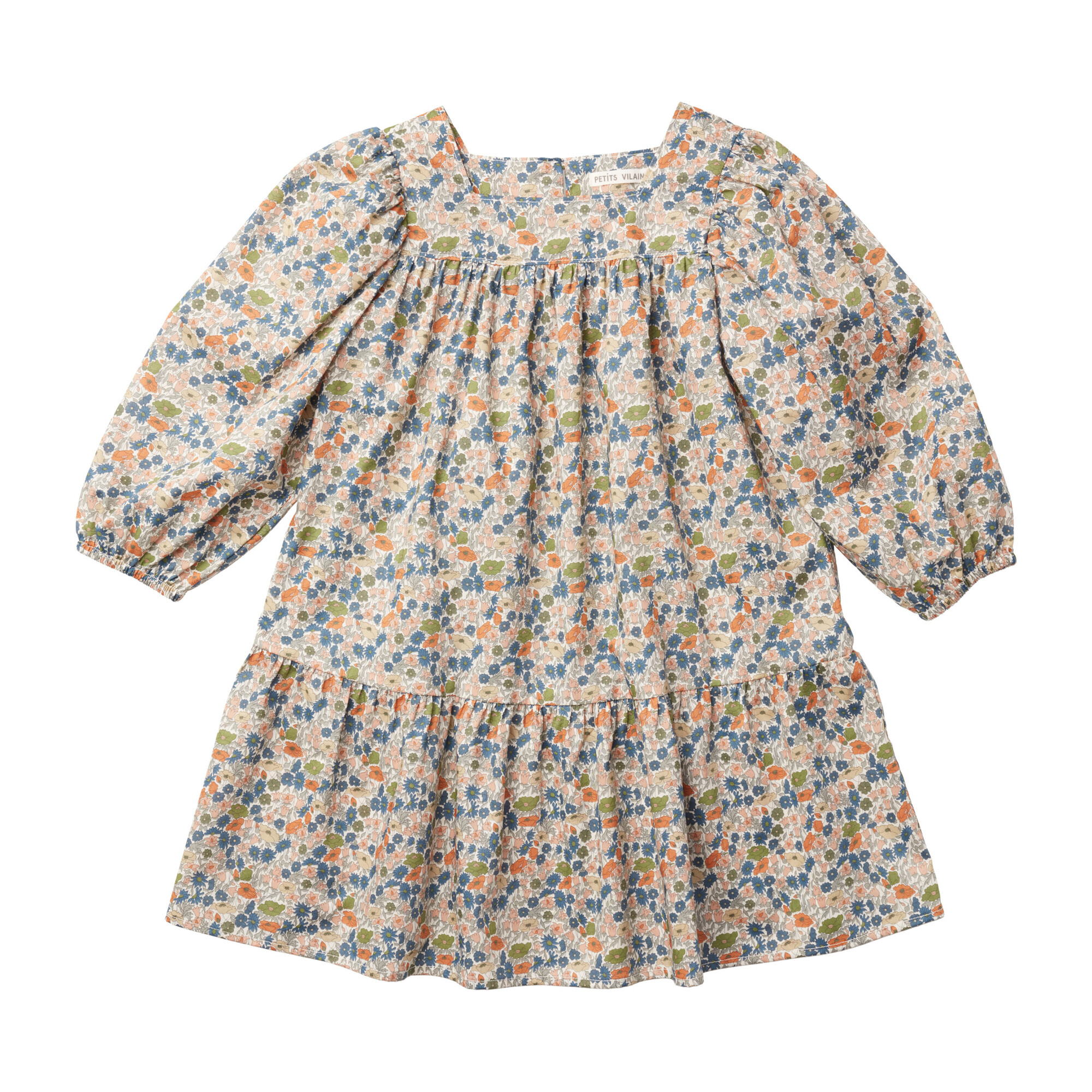 Maelle Square Neck Dress, Poppy Forest