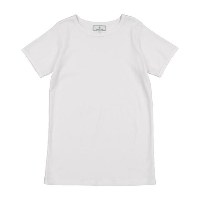 Jillian Short Sleeve Top, Bright White - Blouses - 1