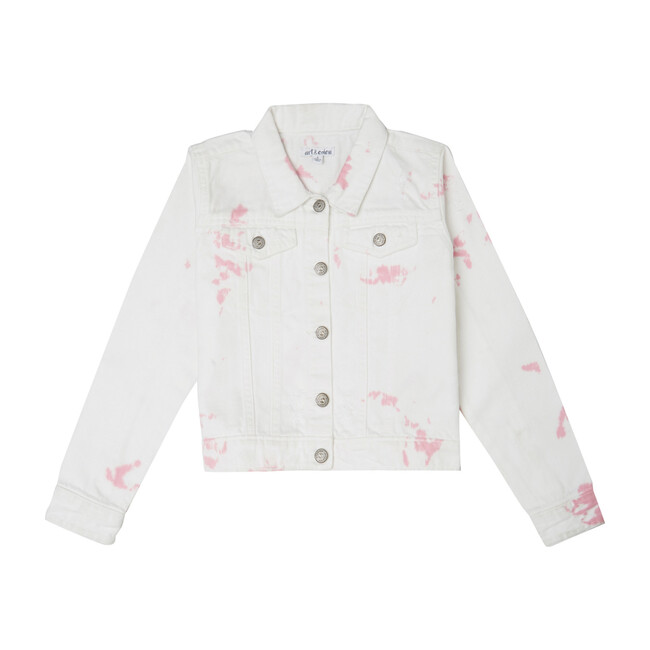 Priya Washed Jacket, Pink Tie Dye - Jackets - 1