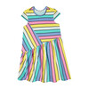 Kai Asymmetrical Dress, Pastel Stripes - Dresses - 1 - thumbnail