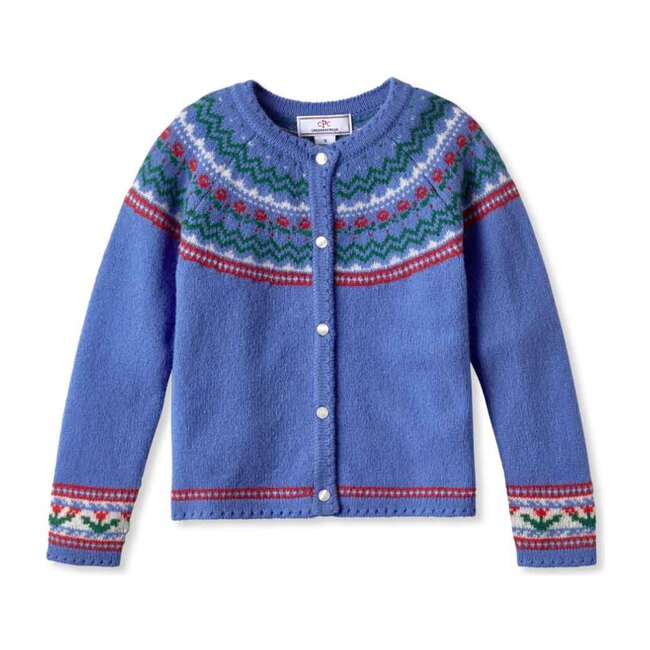 Sage Fairisle Cardigan, Marina Fairisle - Sweaters - 1