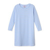 Jillian Long Sleeve Pima Dress, Bluebell and White Stripe - Dresses - 1 - thumbnail