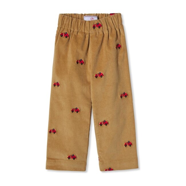 Myles Slim Embroidered Pant, Lark With Red Race Car - Pants - 1