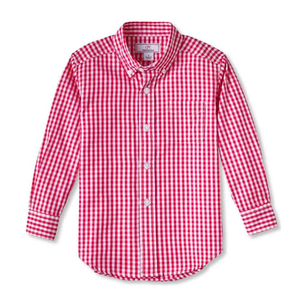 Owen Buttondown Shirt, Red Gingham