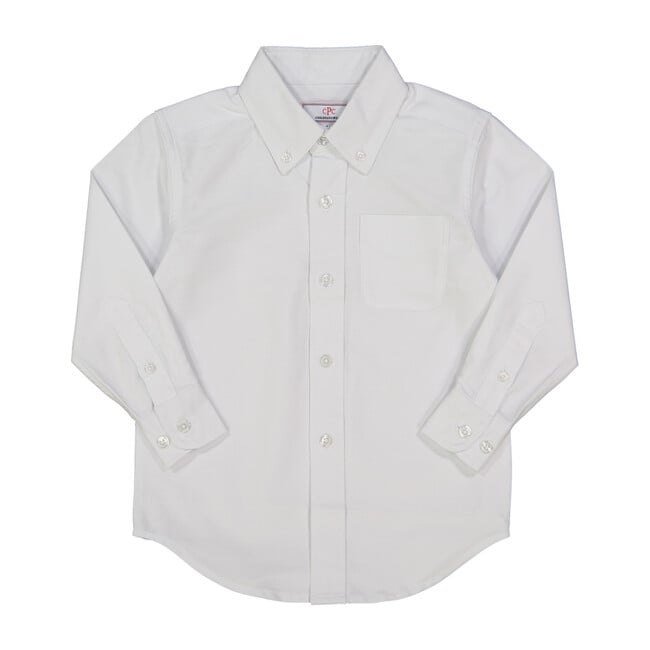 Owen Oxford Shirt, White - Shirts - 1