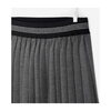 Pleated Flannel Skirt, Dark Grey
