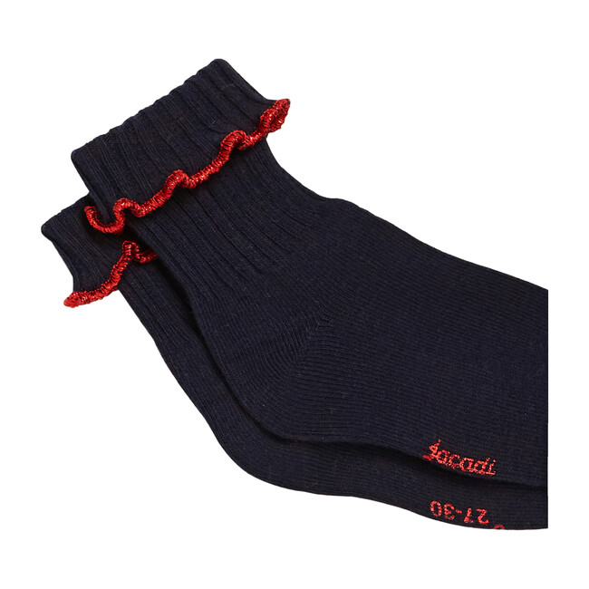 Cuffed Socks, Navy Blue