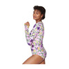 Women's Mila Long Sleeve One Piece Swimsuit, Honey Plum - One Pieces - 2