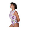 Women's Bella Sleeveless Ruffle One Piece Swimsuit, Honey Plum - One Pieces - 2