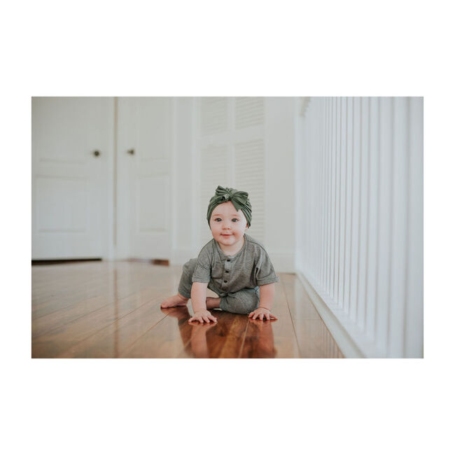 Classic Bow Headwrap, Olive Green