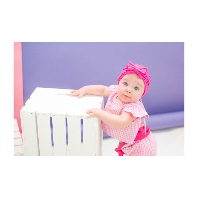 Classic Bow Headwrap, Hot Pink