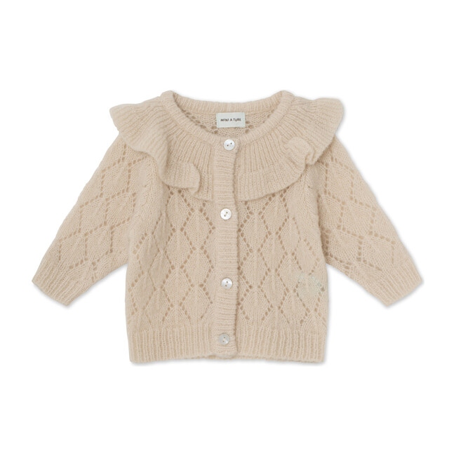 Oeko-Tex Diann Cardigan, Sand Dollar - Cardigans - 1