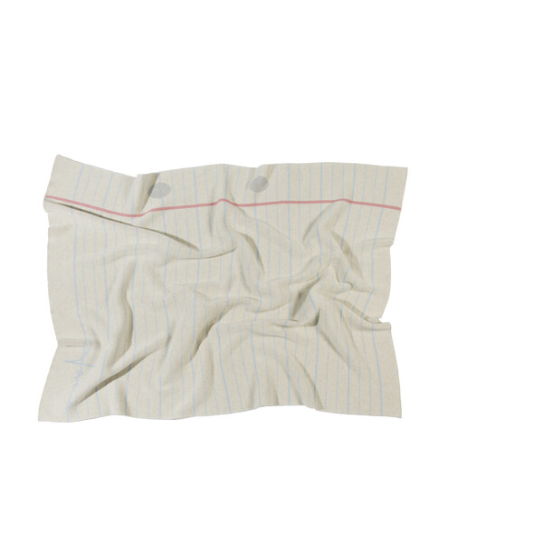 Notebook Knitted Baby Blanket, Natural