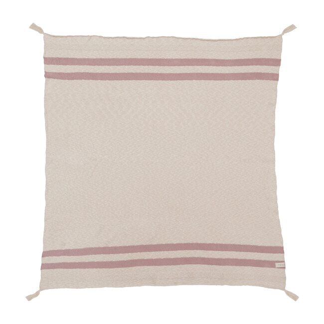 Striped Knitted Blanket, Vintage Nude